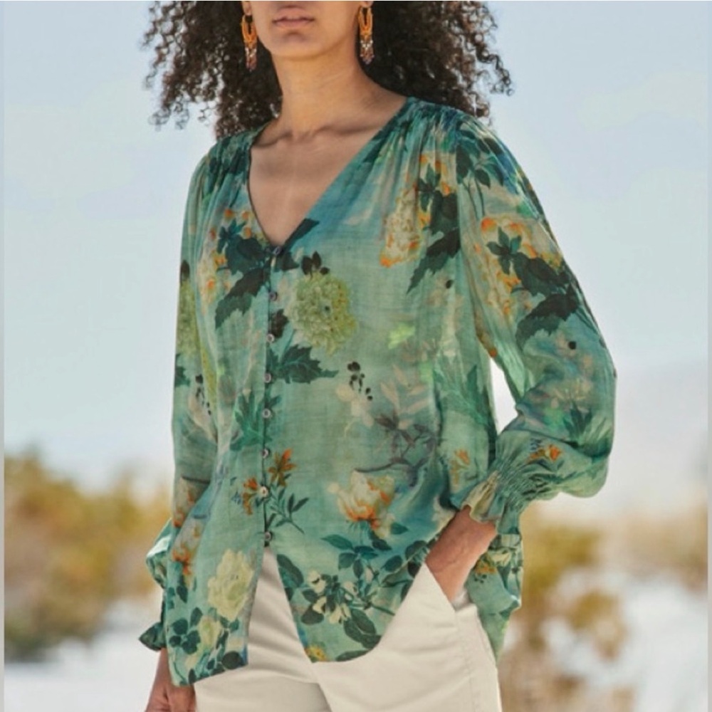 Peruvian Connection Izumi Blouse XS - Picture 10 of 10